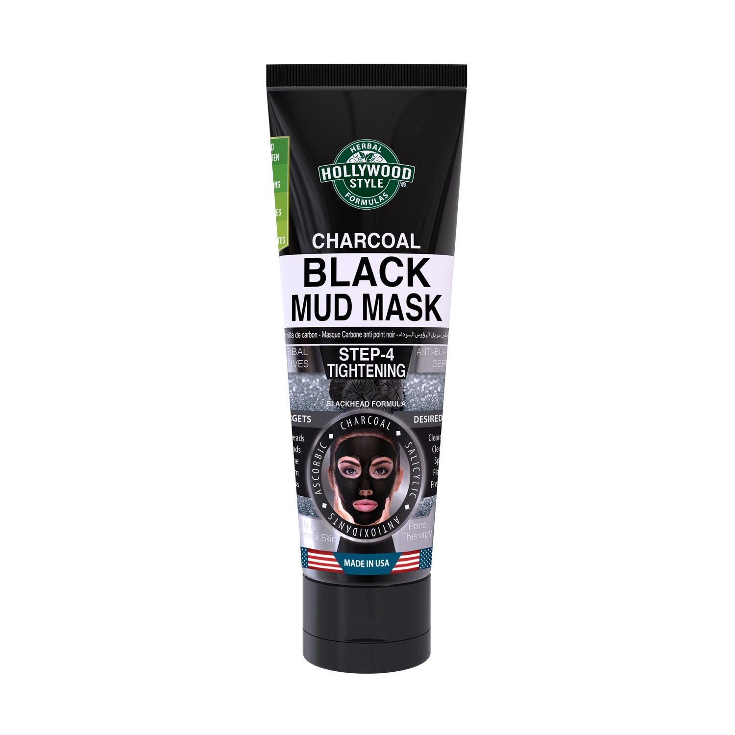 37016F Black Mud Mask Charcoal Black Mud Mask - Image 1